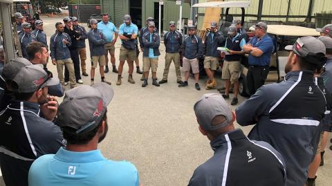 AusGolfOpen2018 Greenskeepers meeting