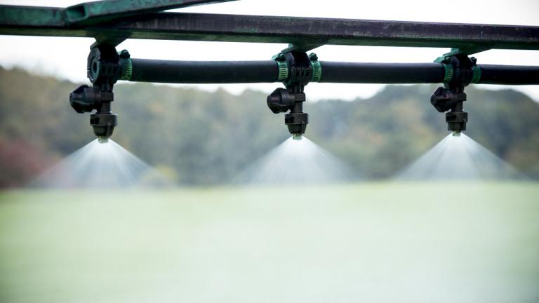 Spray Nozzles on Rigg - closeup
