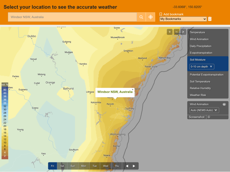 Soil Moisture, Greencast Weather Pro