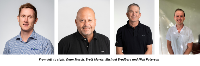 From left to right Dean Mosch, Brett Morris, Michael Bradbery and Nick Paterson