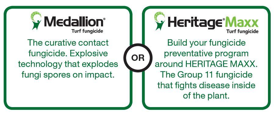 MEDALLION Turf Fungicide & HERITAGE MAXX Turf Fungicide